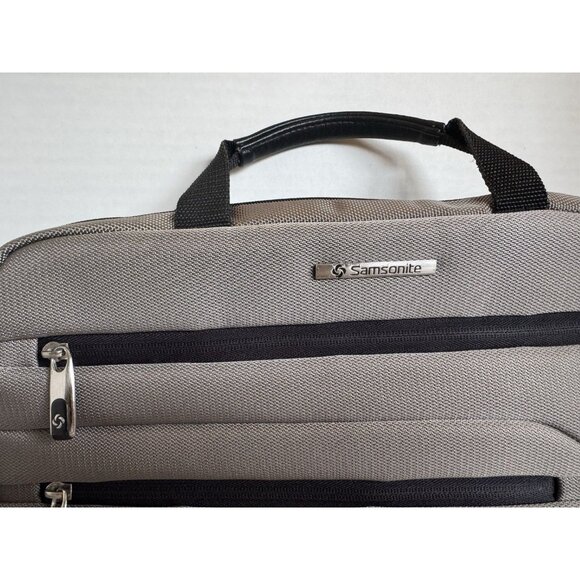 Samsonite Black Laptop Computer Carrying Case Cross Body Messenger Bag Pockets - Picture 2 of 3